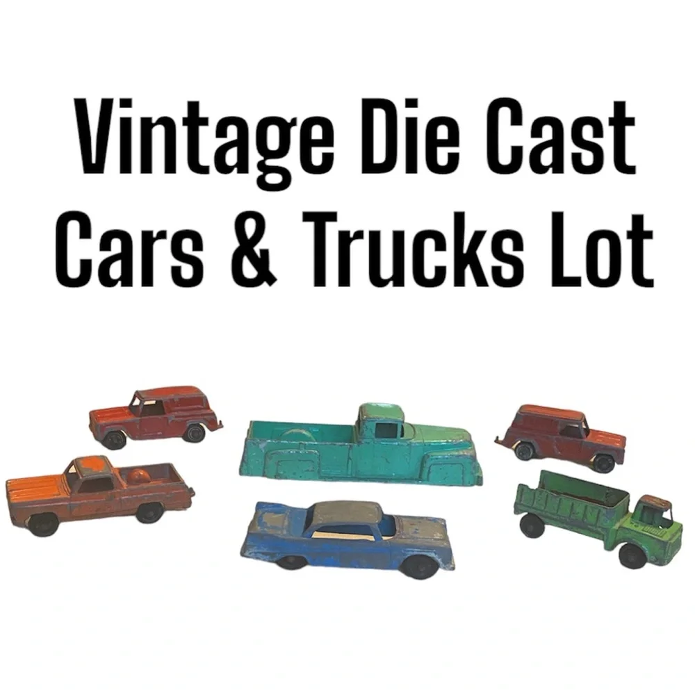 Die Cast Cars Lot Trucks Hubley Tootsie Vintage Matchbox Toys Antique 1950s 60s
